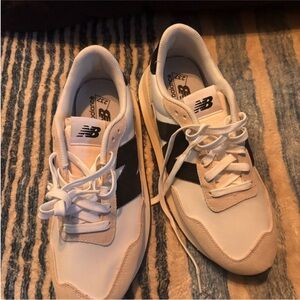 New Balance Classic White and Black Sneakers